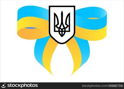 Ribbon ukraine coat. Ukraine flag. Vector illustration. stock image. EPS 10.. Ribbon ukraine coat. Ukraine flag. Vector illustration. stock image.