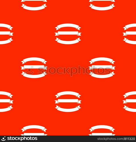 Ribbons pattern repeat seamless in orange color for any design. Vector geometric illustration. Ribbons pattern seamless