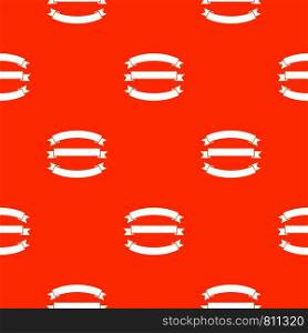 Ribbons pattern repeat seamless in orange color for any design. Vector geometric illustration. Ribbons pattern seamless