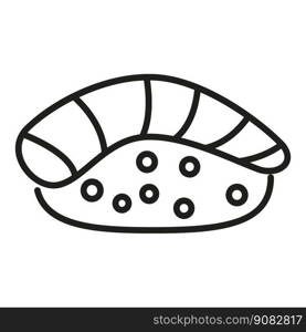 Rice asian fish icon outline vector. Takeaway food. Take away. Rice asian fish icon outline vector. Takeaway food