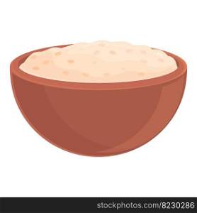 Rice bowl icon cartoon vector. Chinese food. Festival meal. Rice bowl icon cartoon vector. Chinese food