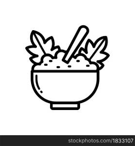 rice bowl icon vector design template in white background