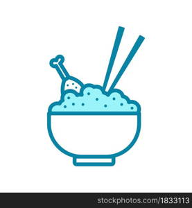 rice bowl icon vector design template in white background