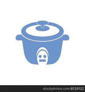 Rice cooker icon flat design illustration template vector