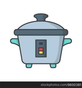 Rice cooker icon vector on trendy design