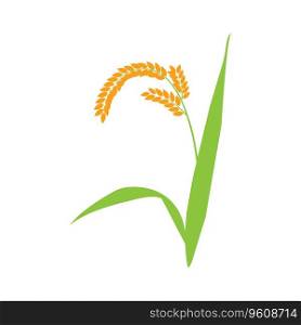 Rice farming icon vector illustration symbol design