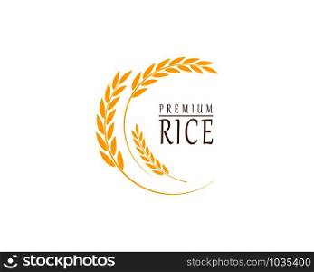 rice food meal logo and symbols template icons