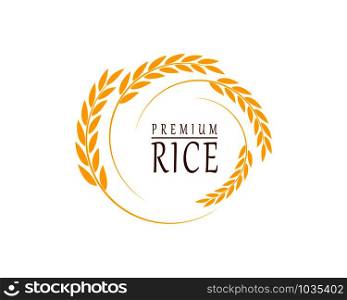 rice food meal logo and symbols template icons