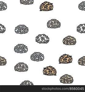 Rice For Preparing Delicious Food Vector Seamless Pattern Thin Line Illustration. Rice For Preparing Delicious Food vector seamless pattern