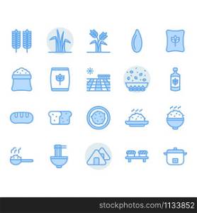 Rice icon and symbol set
