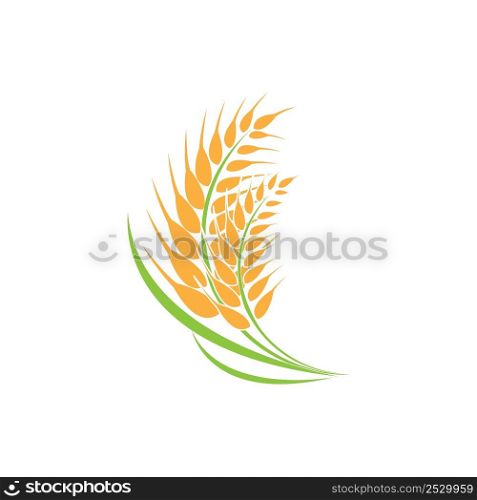 rice icon logo vector design template