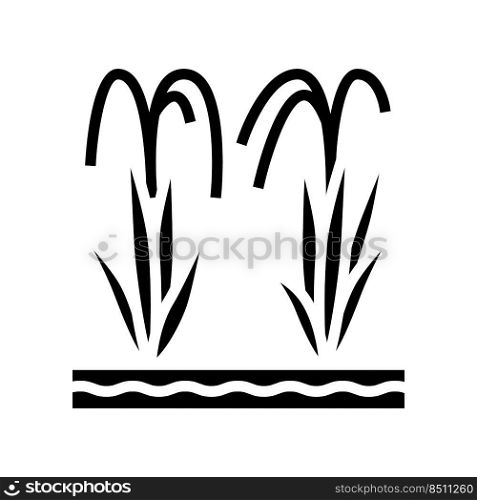 rice plant glyph icon vector. rice plant sign. isolated symbol illustration. rice plant glyph icon vector illustration