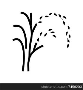 rice plant healthy glyph icon vector. rice plant healthy sign. isolated symbol illustration. rice plant healthy glyph icon vector illustration