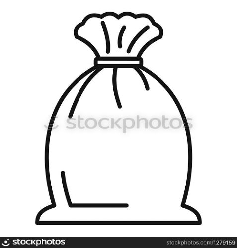 Rice sack icon. Outline rice sack vector icon for web design isolated on white background. Rice sack icon, outline style