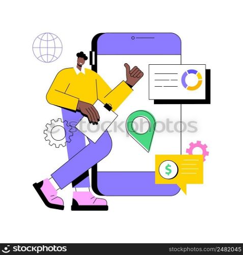 Rich Internet applications abstract concept vector illustration. Rich internet platform, application development, ria, user interaction design, UX, company site, menu bar abstract metaphor.. Rich Internet applications abstract concept vector illustration.