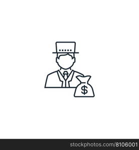 Rich man creative icon from business people icons Vector Image