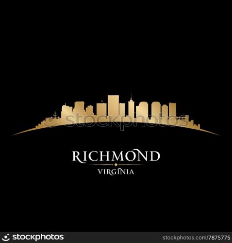 Richmond Virginia city skyline silhouette. Vector illustration