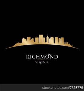 Richmond Virginia city skyline silhouette. Vector illustration