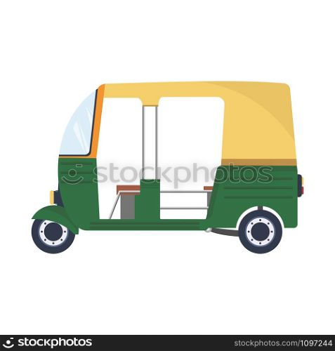 Rickshaw. Indian taxi. vector illustration