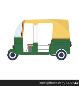 Rickshaw. Indian taxi. vector illustration