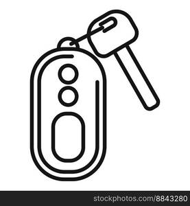 Ride car key icon outline vector. Vehicle button. Unlock mobile. Ride car key icon outline vector. Vehicle button