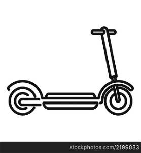 Ride electric scooter icon outline vector. Kick bike. Eco transport. Ride electric scooter icon outline vector. Kick bike