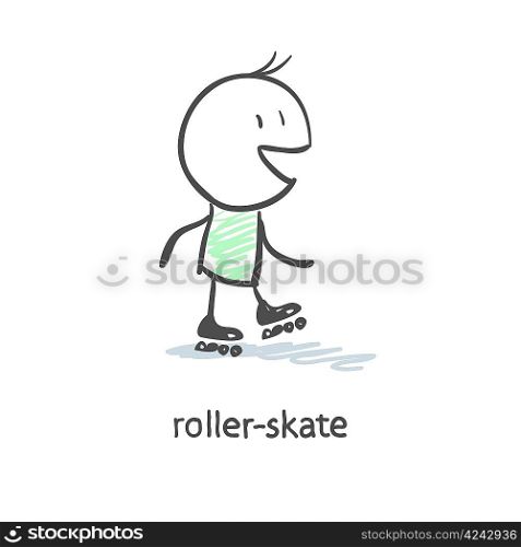 Rider on roller skates