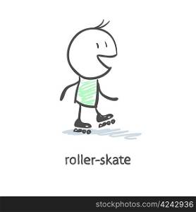 Rider on roller skates