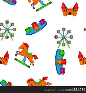 Rides pattern. Cartoon illustration of rides vector pattern for web. Rides pattern, cartoon style