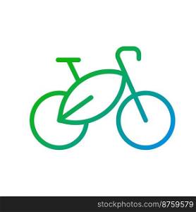 Riding bike pixel perfect gradient linear vector icon. Safe for ecology vehicle. Eco friendly transport. Thin line color symbol. Modern style pictogram. Vector isolated outline drawing. Riding bike pixel perfect gradient linear vector icon