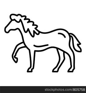 Riding horse icon. Outline riding horse vector icon for web design isolated on white background. Riding horse icon, outline style