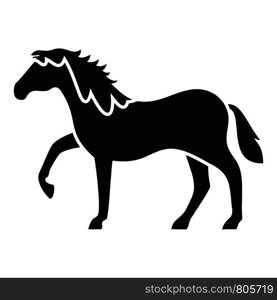 Riding horse icon. Simple illustration of riding horse vector icon for web design isolated on white background. Riding horse icon, simple style