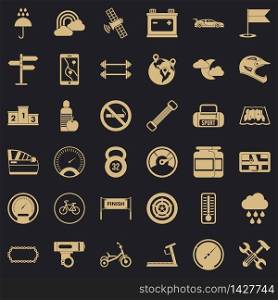 Riding icons set. Simple set of 36 riding vector icons for web for any design. Riding icons set, simple style