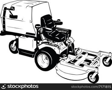 Riding Lawnmower Vector Illustration