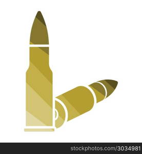 Rifle ammo icon. Rifle ammo icon. Flat color design. Vector illustration.