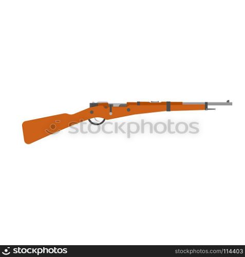 Rifle vintage vector gun shotgun hunting illustration old. Retro weapon war isolated hunter logo