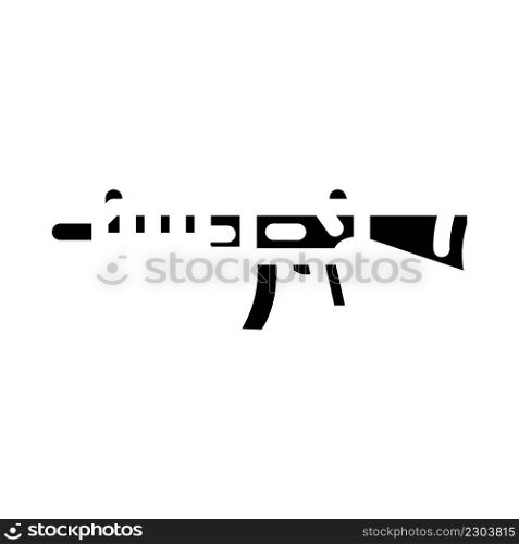 rifle weapon glyph icon vector. rifle weapon sign. isolated contour symbol black illustration. rifle weapon glyph icon vector illustration