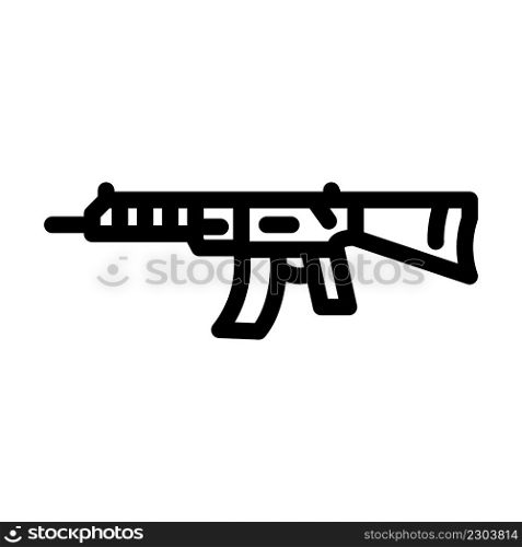 rifle weapon line icon vector. rifle weapon sign. isolated contour symbol black illustration. rifle weapon line icon vector illustration