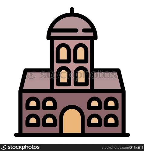 Riga church icon. Outline Riga church vector icon color flat isolated. Riga church icon color outline vector