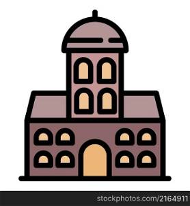 Riga church icon. Outline Riga church vector icon color flat isolated. Riga church icon color outline vector