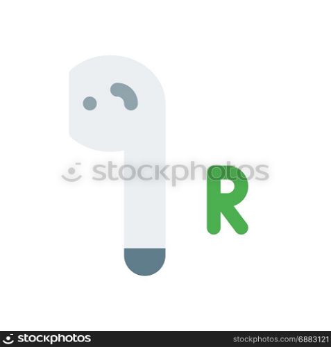 right airpods, icon on isolated background