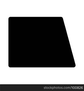 right angle trapezoid, icon on isolated background