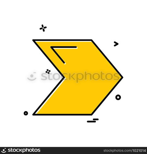 Right arrow icon design vector