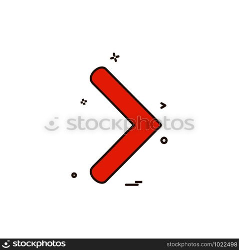 Right arrow icon design vector