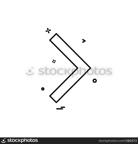 Right arrow icon design vector