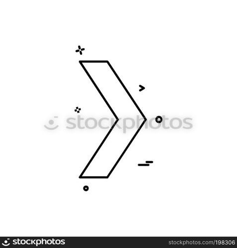 Right arrow icon design vector