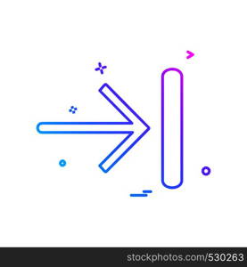 Right arrow icon design vector