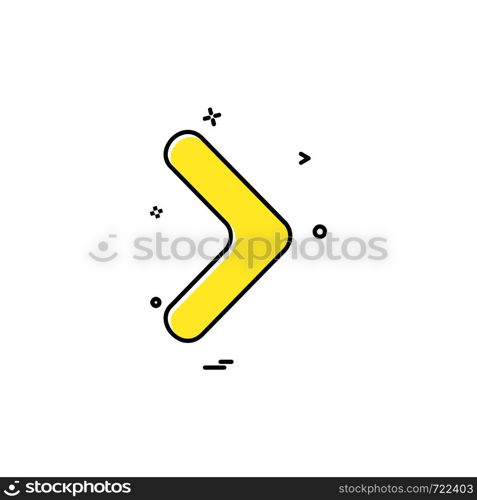 Right arrow icon design vector