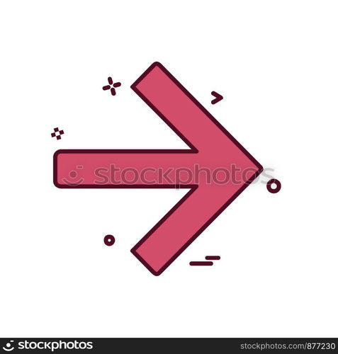 Right arrow icon design vector