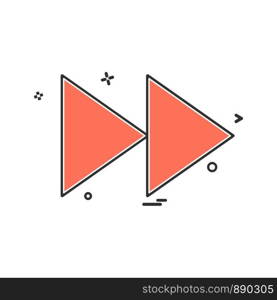 Right arrow icon design vector